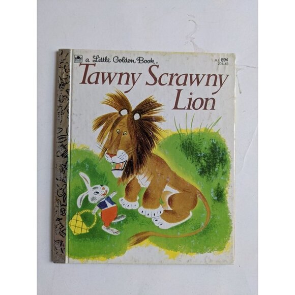 Little Golden Book Tawny Scrawny Lion 1980 ephemera junk journal - Picture 6 of 6